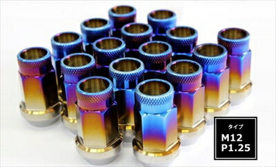 チタンナット 貫通タイプ M12 P1.25 38mm (汎用品)