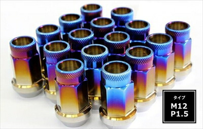 チタンナット 貫通タイプ M12 P1.5 38mm (汎用品)