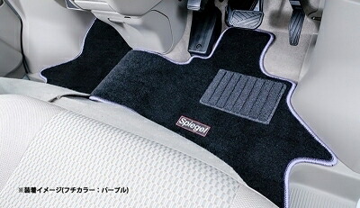 DA17V エブリイバン H27.02- MT専用 リアシート分割型 フロアマット フチカラー オレンジ