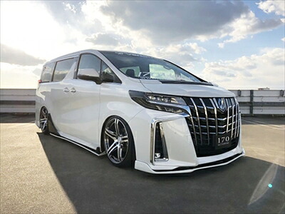 アルファード 30 後期 Sグレード用 フロントフラップスポイラー 塗分け塗装 スティールブロンドメタリック/4X1 取付込