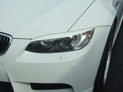 BMW 3シリーズ E92 前期 アイライン Type-2 平織りブラックカーボン クリア塗装済