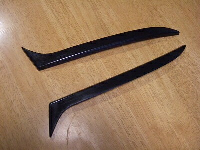 ランサーエボリューション V～VI アイライン Type1 FRP製 黒ゲルコート仕上げ 塗装取付込