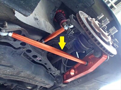 RX-7 FD3S トーコンロアーリンク 左右2本セット（オレンジ6角タイプ） 2ピース構造｜Autostyle