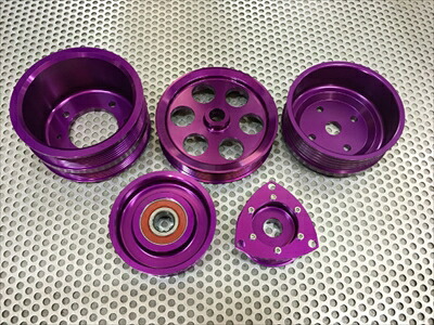 RX-7 FD3S プーリー5点セット パープル 「特注色 納期:約2か月前後」|Autostyle