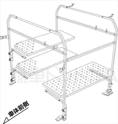 ハイエース 200系 標準ボディ GL用 インナーキャリアー Gタイプ