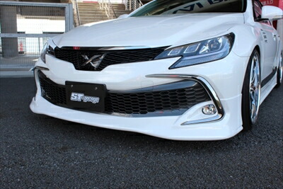 トヨタ マークX GRX系 フロントリップスポイラー カーボン調 マークX