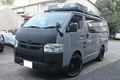 200 ハイエース ルーフキャリア 前用 持ち手左右あり チッピングブラック塗装|Autostyle
