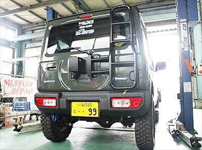 JB74W ジムニーシエラ リアラダー＆スペアタイヤブラケット 半艶ブラック塗装 焼き付け 64,701円