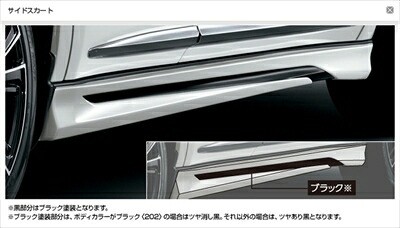 ハリアー 60/65 モデリスタ Ver.2 サイドスカート 塗装済 ブラック (202)|Autostyle