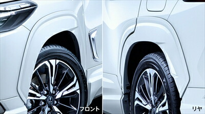 カローラクロス G1系 モデリスタ カラードフェンダー 塗装済 プラチナホワイトパールマイカ 取付込