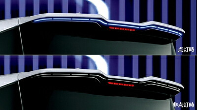 ヴォクシー 90系 モデリスタ イルミルーフスポイラー 塗装済 ホワイトパールクリスタルシャイン 取付込