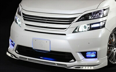 ヴェルファイア 20系 前期 Zグレード PREMIUM Edition フロントスポイラー LEDスポットあり 素地
