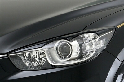 CX-5 KE 前期 SV PREMIUM Edition アイラインガーニッシュ FRP製 メーカー塗装済品 ジェットブラックマイカ (41W)