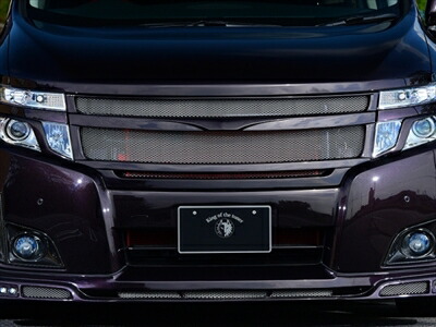 エルグランド E52 前期 ハイウェイスター PREMIUM Edition フロントグリル FaceII アラウンドビューモニター無車用 塗装済 ファントムブラック(GAE)