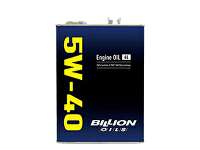 BILLION OILS エンジンオイル 5W-40 4L缶