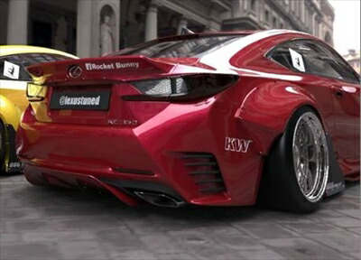 YM MODEL レクサスRCFロケットバニー LEXUS RC F 前期 ロケットバニー ワイドボディキット : エアロ