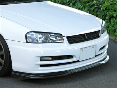 スカイラインセダン R34 後期 （2000/8-2001/5） スポーツリップ フロントスポイラー FRP 塗装済み