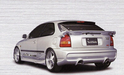 楽天市場】シビック EK リアスポイラー ダックテール エアロ ウイング