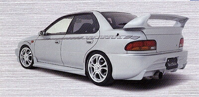 インプレッサ GC8 C-I リアウイング FRP+カーボン製 塗装取付込
