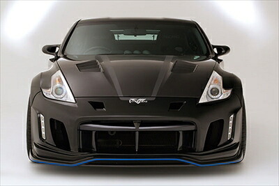 Z34 FAIRLADY Z ARISING - II FRONT BUMPER DAY LIGHT部ダクト仕様（アルミシート付属）UNDER LIP カーボン 塗装済み