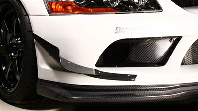LANCER EVOLUTION 9 MR 09Version CANARD SINGLE(FRP)VARIS F/B専用品 画像はｶ-ﾎﾞﾝです。 塗装取付込
