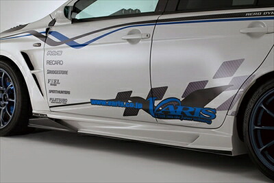 ランサーエボリューション 10 EVO X 2014 Ver.Ultimate SIDE SKIRT Ver.2 with AIR SHROUD カーボン（AIR SHROUD） 塗装済み