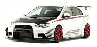 ランサーエボリューション 10 CZ4A WIDE BODY Ver. EVO X WIDE BODY KIT FULL KIT D（カーボン仕様＋FRONT DIFFUSER（VSDC）） 塗装済み