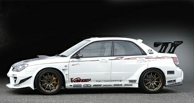 インプレッサ GDB アプライド：C/D/E ワイドボディ フロントバンパー専用 ハイパーカナード 左右セット カーボン製 クリア塗装済み