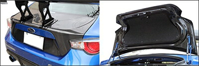 SUBARU BRZ （ZC6） LIGHT WEIGHT TRUNK HOOD カーボン クリアコーティング(ｳﾚﾀﾝ系ｸﾘｱ塗装） クリア塗装済み