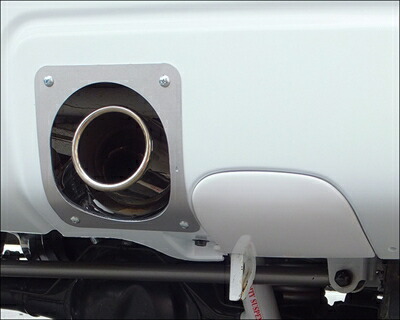 ジムニー JB23 1型~10型 純正バンパー用マフラーホールカバー ブラックゲルコート仕上げ 塗装済み