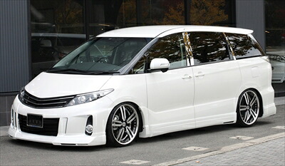 エスティマ ACR・GSR AERAS用 後期 GRACE LINE Front・Side・Rear・LEDdaylight SET マフラーレス ﾌﾞﾗｯｸ/202 塗装済