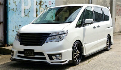 セレナ C26 ハイウェイスター 後期 GRACE LINE エアロ3点(ノーマルマフラー用)+LEDデイライトセット 塗装済み