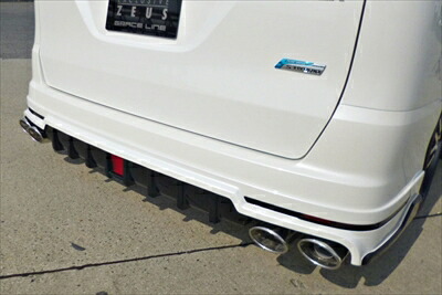セレナ C26 ハイウェイスター 後期 GRACE LINE リアアンダースポイラー 4本出し用 LEDバックフォグランプキット無し 塗装済 ダイヤモンドブラック 取付込