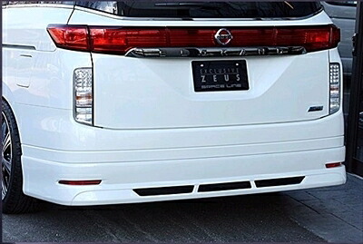 エルグランド E52 前期 GRACE LINE リアアンダースポイラー ノーマルマフラー用 塗装済 ファントムブラック (GAE) 取付込