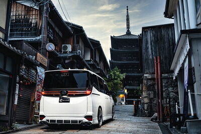 90系 VOXY エキゾーストシステム 左右4本出し マフラー M20A-FKS チタンカラーテール 2.0L 2WD