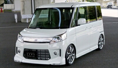 スペーシア カスタム MK32S MC前 2013/6 - 2015/4 GRACE LINE Front・Rear・LEDdaylight SET 塗装済 Z7T：パールホワイト 取付込