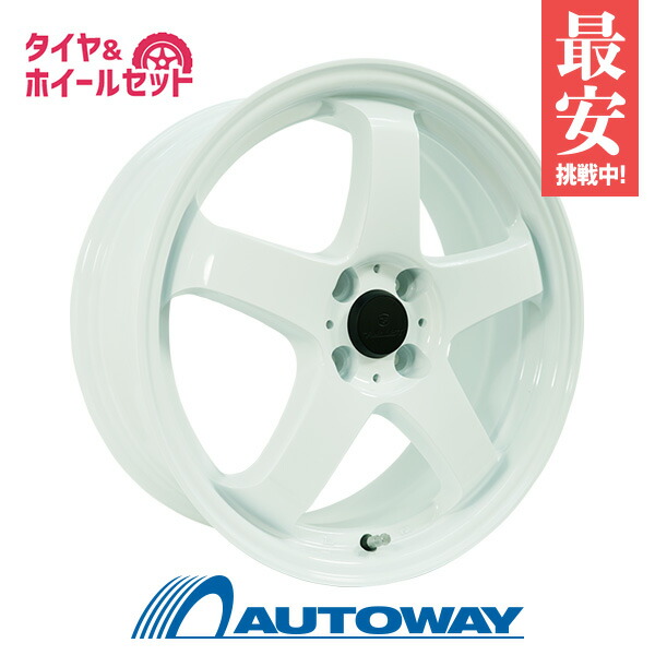 【P最大28倍！】215/55R17 サマータイヤ タイヤホイールセット FINALIST FZ-S5 17x7.0 +45 100x4 WHT + DIMAX TOURING 【送料無料】 (215/55/17 215-55-17 215/55-17) 夏タイヤ 17インチ