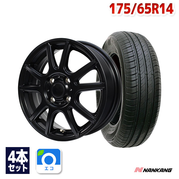 175/65R14 サマータイヤ タイヤホイールセット FINALIST FT-S10 14x5 +39 100x4 MBL + NA-1 【送料無料】 (175/65/14 175-65-14 175/65-14) 夏タイヤ 14インチ