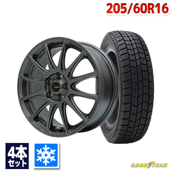 楽天市場】205/60R16 スタッドレスタイヤ タイヤホイールセット 