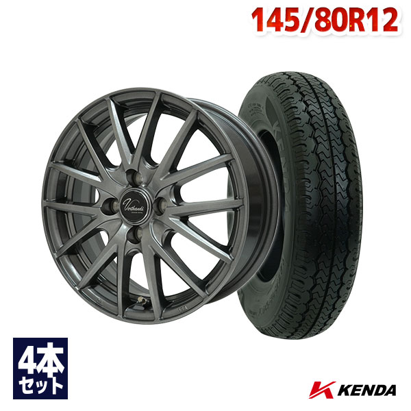 【エントリーでP10倍確定！】145/80R12 6PR サマータイヤ タイヤホイールセット Verthandi VM-S27 12x4.0 +42 100x4 MGR + KR33 【送料無料】 (145/80/12 145-80-12 145/80-12) 夏タイヤ 12インチ｜AUTOWAY（オートウェイ）