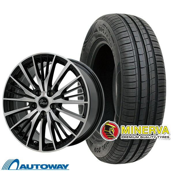 【P最大28倍！】【取付対象】185/65R15 サマータイヤ タイヤホイールセット Verthandi YH-S25V 15x6 +43 114.3x5 BK/POLISH + 209 【送料無料】 (185/65/15 185-65-15 185/65-15) 夏タイヤ 15インチ 4本セット