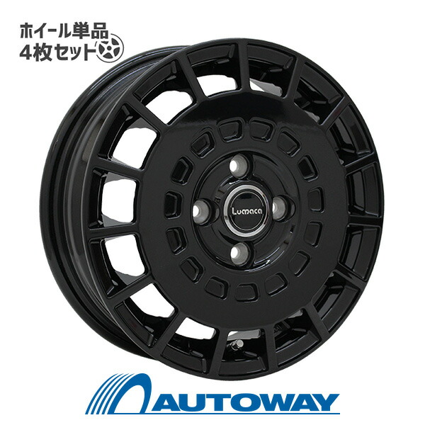 【楽天市場】【10/25 12:00〜23:59 ポイント10倍】【4枚セット】 LUMACA MODEL-3 14x4.5 +43 100x4  BLACK インチサイズ：14インチ リム幅：4.5 インセット：+43 : AUTOWAY（オートウェイ）