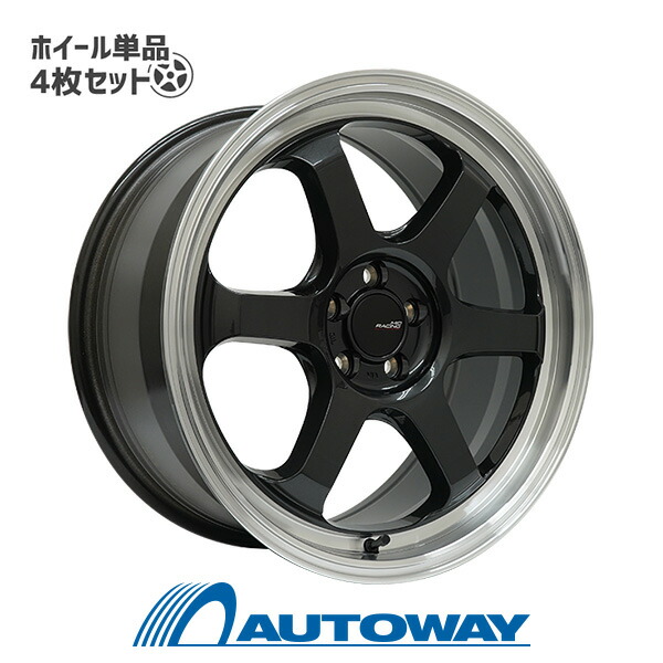 楽天市場】17インチ CR5 7.5J+40 5H-100 ブラック 軽量 ホイール 4本