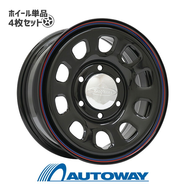 【エントリーでP10倍確定!】【4枚セット】 DAYTONA'S G2 16x6.5 38 139.7x6 BK/RB LINE インチサイズ:16インチ リム幅:6.5 インセット:+38|AUTOWAY(オートウェイ)