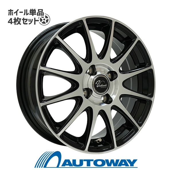 【P最大36倍！4/14 20:00～】【4枚セット】 Verthandi VT-S12 12x3.5 +44 100x4 BK/P ｲﾝﾁｻｲｽﾞ：12インチ　リム幅：3.5　ｲﾝｾｯﾄ：+44