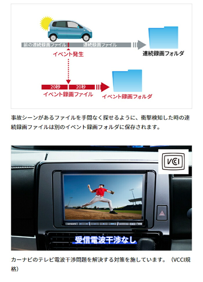 訳ありセール格安） microSDカード付属 パイオニア VREC-DH301D Pioneer コンビニ受取対応 駐車監視