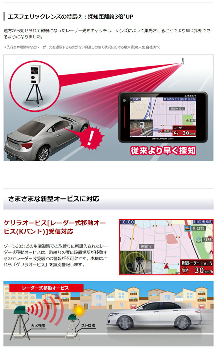 レーザー レーダー探知機 電源直結コードセット 車用品 Yupiteru Gs3 Yupiteru ユピテル 新型光オービス レーザー式移動オービス対応 Cat Op 9u Super Super カーナビ カーエレクトロニクス Op 9u ユピテル Gs3 レーザー レーダー探知機 電源直結コードセット Cat