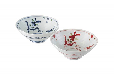 送料無料 送料込 波佐見焼 万歴 手描き6寸多用鉢ペア 20594 内祝い お返し 出産内祝い 結婚内祝い 香典返し 粗供養 お彼岸 お供え 御供 快気祝い 快気内祝い