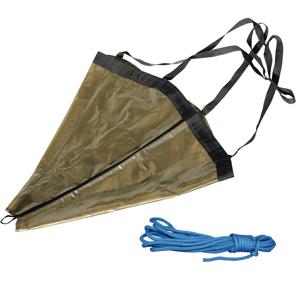 【20日ポイント+5倍】OCEAN SOUTH シーアンカーS(φ380×L530mm) ＆ ロープ(φ8mm×7m)セット 適合艇サイズ(目安)：12ft以下