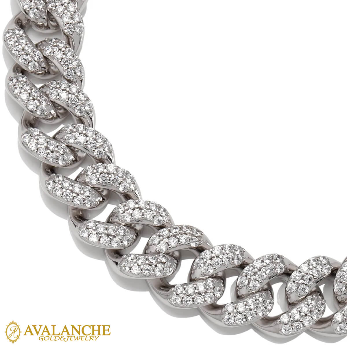 楽天市場】シルバー マイアミネックレス 幅20mm 46cm-56cm MIA